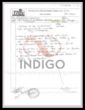 Indigo PDIL Certificate